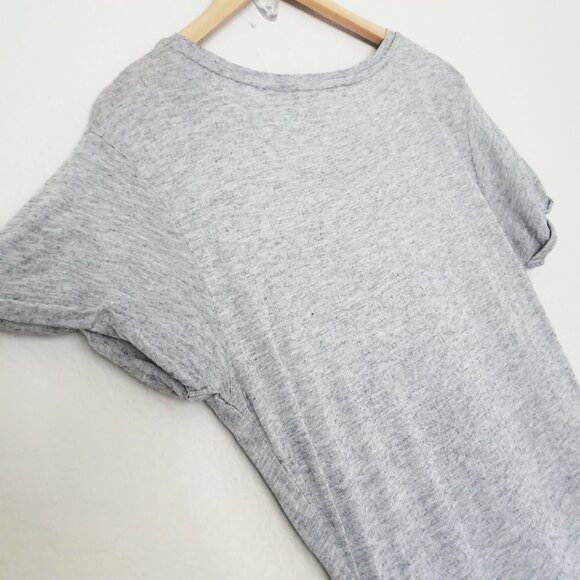 AllSaints Filor Maxi Drawstring Dress Modal Wool Blend Marled Gray Size M $120 - Picture 12 of 16